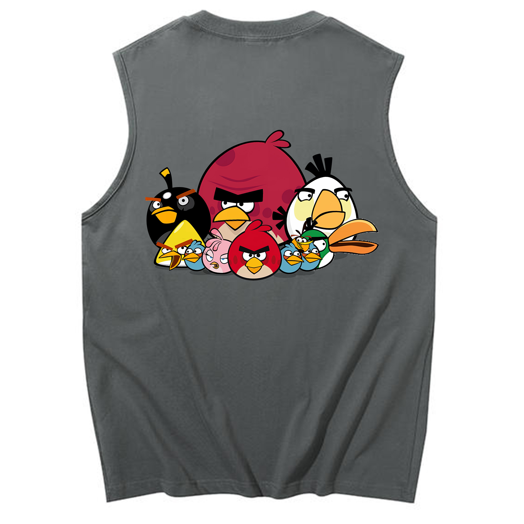 （画像用） Angry Birds アングリーバード コットン100％タンクトップ（背面プリント）
